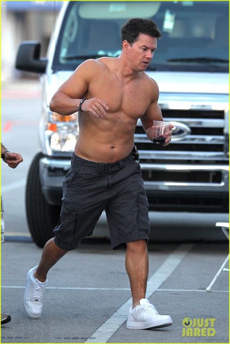 Mark Wahlberg Shirtless Break Between Scenes Photo Dwayne