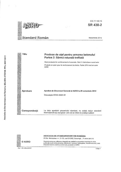 PDF SR 438 2 2012 Produse De Otel Pentru Armarea Betonului Partea 2