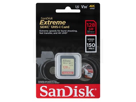 Cartão De Memória Sdxc Sandisk Extreme 128 Gb 150 Mbs Class10 Wortenpt