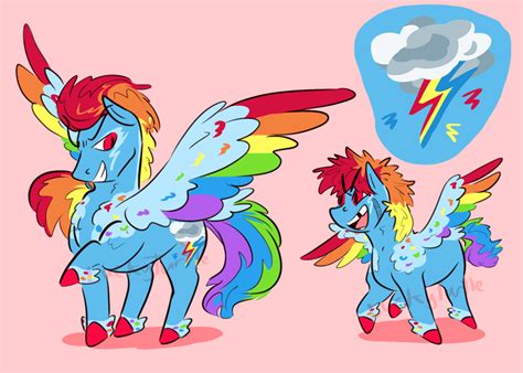 Here’s my Rainbowdash redesign! She has cool... - pony art blog