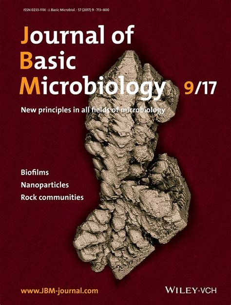 Cover Journal Of Basic Microbiology Journal Of Basic