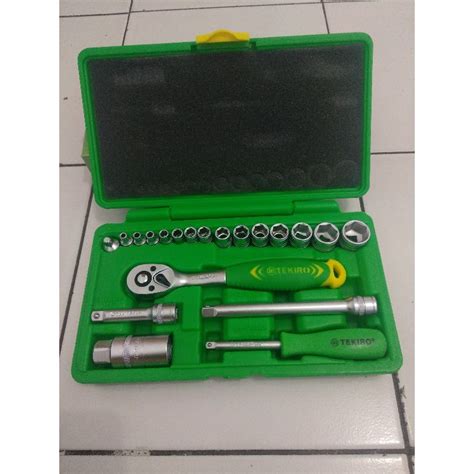 Jual Tekiro Socket Set 21pc 1 4 3 8 Ukuran 4mm 19mm JAPAN STANDART