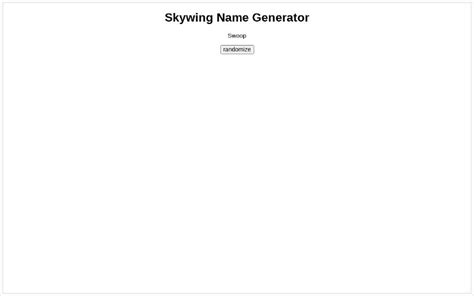 Skywing Name Generator