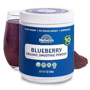 Amazon NATIERRA Blueberry Organic Smoothie Powder USDA Organic