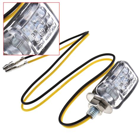 4X Motorcycle LED Micro Mini Tiny Small Indicators Light Turn Signals Black | eBay