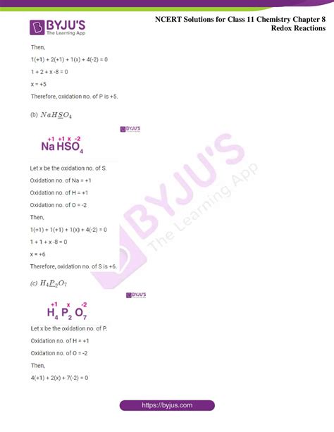 NCERT Solutions For Class 11 Chemistry Chapter 8 Redox Reactions