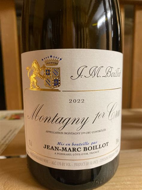 2022 J M Boillot Montagny 1er Cru Blanc France Burgundy Côte