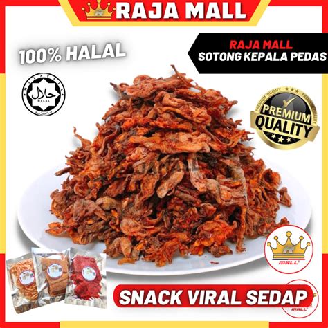 Halal Sotong Kering Kepala Pedas Kurita Pangkor Snek Spicy Cuttlefish