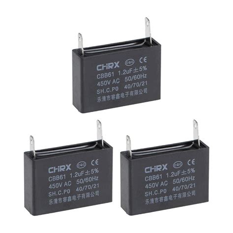 Uxcell Ceiling Fan Capacitor Cbb Uf V Ac Single Insert