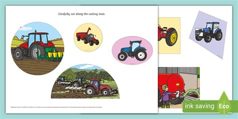 Tractor Cutting Skills Worksheet Hecho Por Educadores