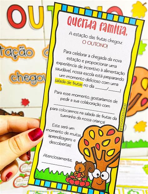 Bilhete Informativo Salada De Frutas Pensando Educação Por Leticia