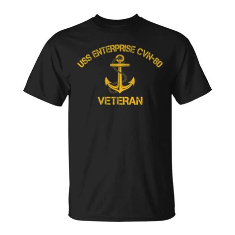 Uss Enterprise Cvn 80 Aircraft Carrier Veteran Flag Mens T Shirt Seseable