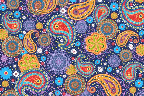 Retro S S Hippie Paisley Pattern Graphic By Karma Genie Creative