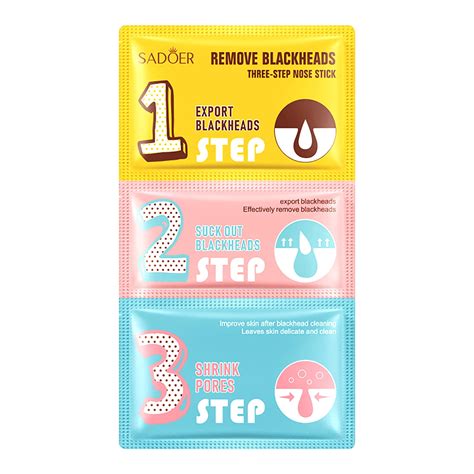 Three Step Blackhead Nose Sticker Pore Removing Removing Skin Gentle