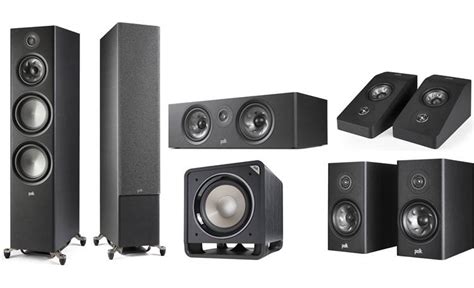 Polk Audio Reserve Dolby Atmos Speaker Bundle Midnight Black 512