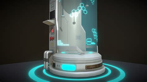 D Model Sci Fi Laboratory Capsule Vr Ar Low Poly Cgtrader