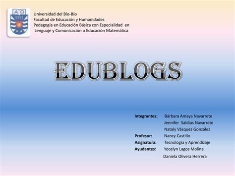 Edublogs Y Sus Usos En El Aula Ppt