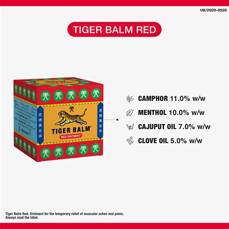 Tiger Balm Red Ointment 30 G Temporary Relief From Minor Muscular