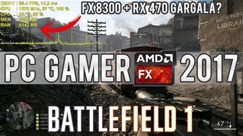 PC GAMER AMD FX 2017 Configurações de Overclock e Gameplay em BF1