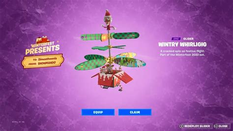 Fortnite Winterfest Wintry Whirligig 5th Present