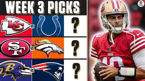 NFL Week 3 Expert Picks BEST BETS O U PICKS TO WIN MORE CBS