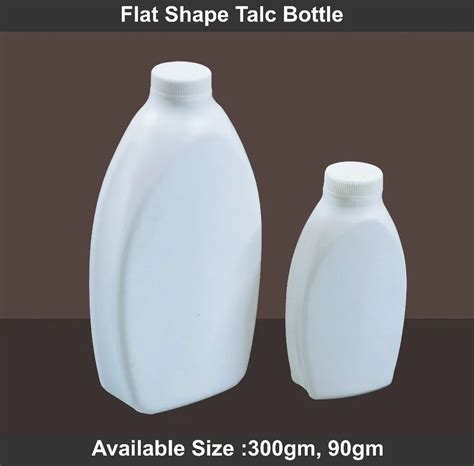 Screw Cap White Flat Shape Talc Bottle For Talcum Powder Baby Powder