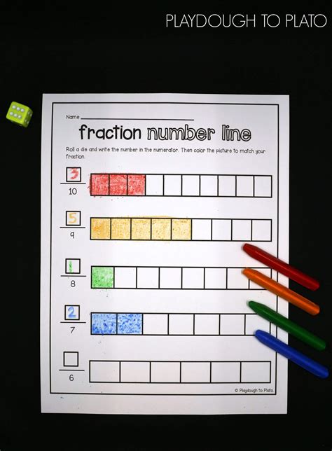 Label Fractions On A Number Line Worksheet