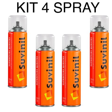 Kit Tinta Spray Alta Temperatura Preto Fosco Ml Suvinil