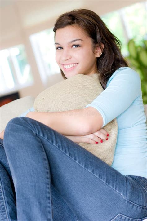 Hugging a Pillow stock photo. Image of house, hugging - 6431980