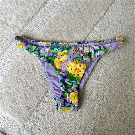 FARM Rio Swim Farm Rio Purple Floral Bikini Swim Bottom Poshmark