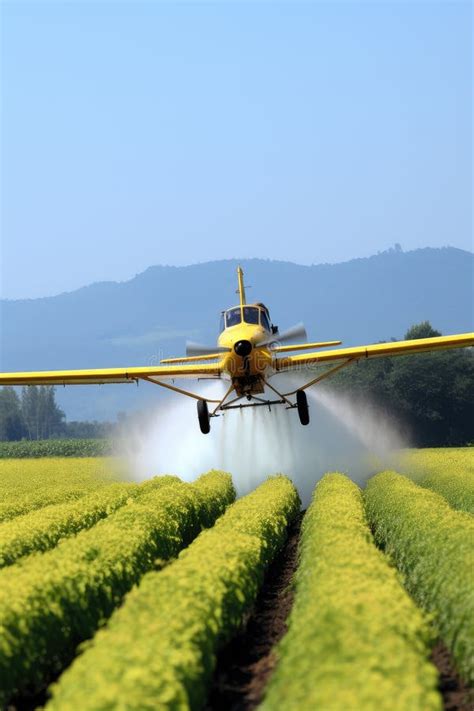 Crop Duster Plane Spraying Crops. Spraying Chemicals for Accelerated Crop Growth Stock ...