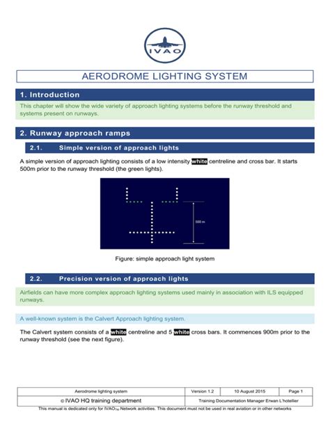 Aerodrome lighting system