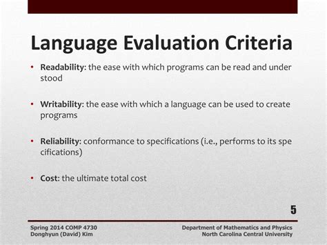 Ppt Spring 2014 Comp 4730 Organization Of Programming Languages