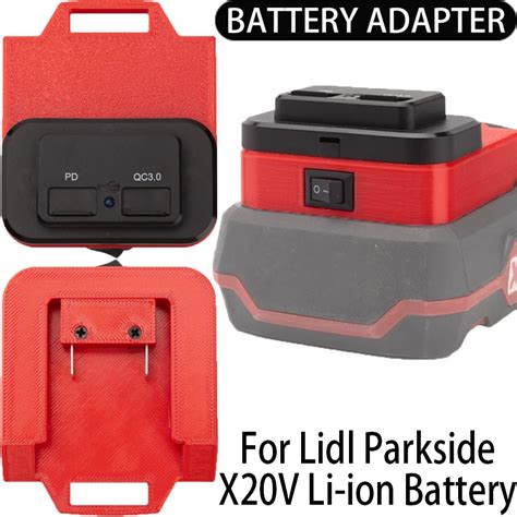 Adaptador De Bater A USB Fuente De Alimentaci N Para Lidl Parkside X20V