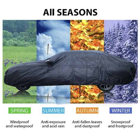 Universal SUV/Sedan Full Car Covers Outdoor Waterproof Sun Rain Snow ...