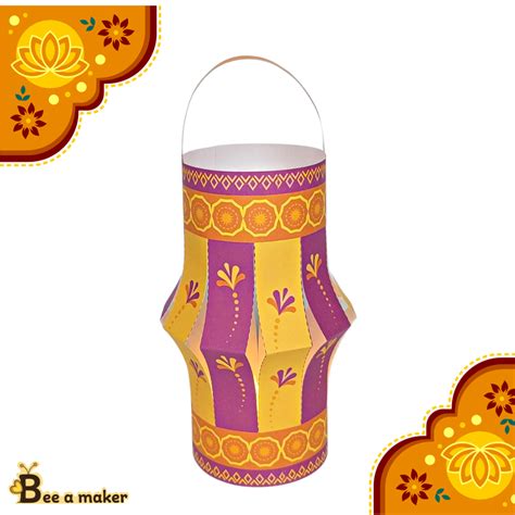 DIY Diwali Paper lantern printable pdf - bee.a.maker