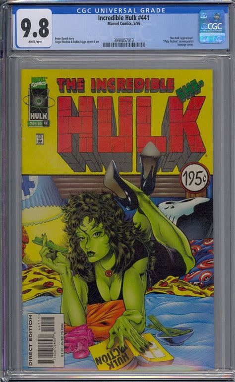 Incredible Hulk 441 CGC 9 8 She Hulk Pulp Fiction Cover White Pages