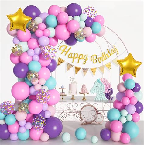 Buy Amandir Pcs Unicorn Birthday Balloons Arch Garland Kit Latex