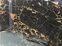 Athens Portoro Black Marble Slabs Gold Flower Veins Tile From China