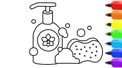 How To Draw A Soap For Kids Soap Coloring Page For Kids Coloring