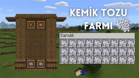 Minecraft Kemik Tozu Farm Yap M Ok Kolay Youtube