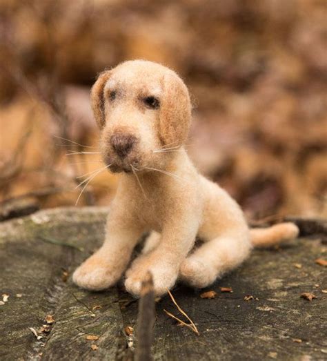 Needle Felted Dog Soft Sculpture Dog Yellow Labrador Etsy Felt Dogs