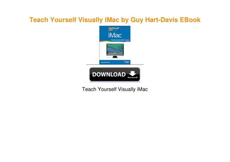 PPT Teach Yourself Visually IMac By Guy Hart Davis PDF PowerPoint