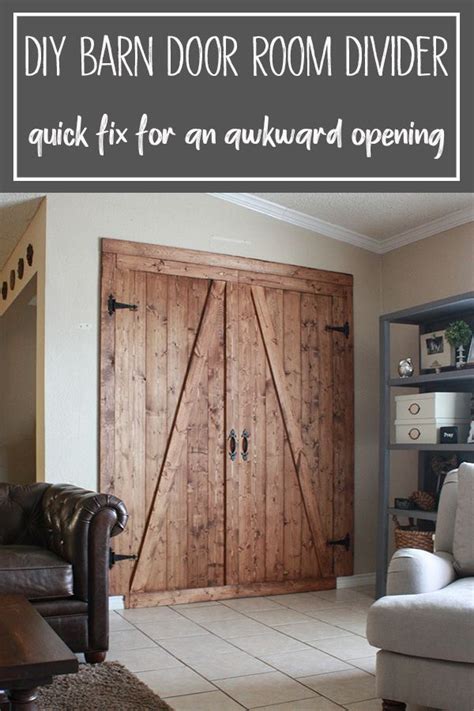 Diy Barn Door Room Divider In 2020 Room Divider Doors Diy Barn Door Room Divider