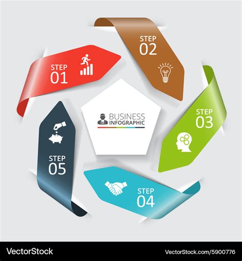 Pfeile für Infografik Lizenzfreies Vektorbild