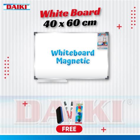 Jual Papan Tulis Whiteboard Magnetic DAIKI Gantung Uk 40x60 Cm Kab