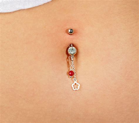 Belly Rings Dangle Flower Belly Button Rings Belly Button Jewelry Belly Piercing Navel