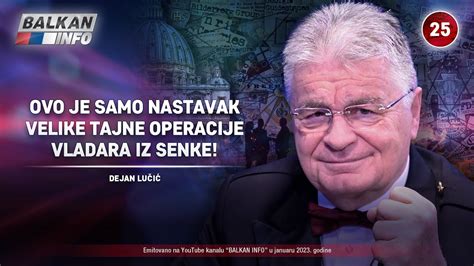 INTERVJU Dejan Lučić Ovo je samo nastavak velike tajne operacije