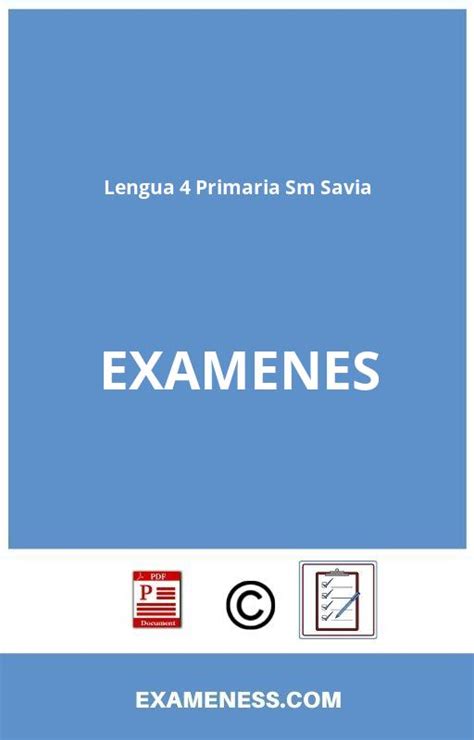 Examenes Lengua 4 Primaria Sm Savia 2024