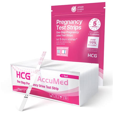 Pregnancy Test Strips 25 Count Individually Wrapped Pregnancy Strips Early Home